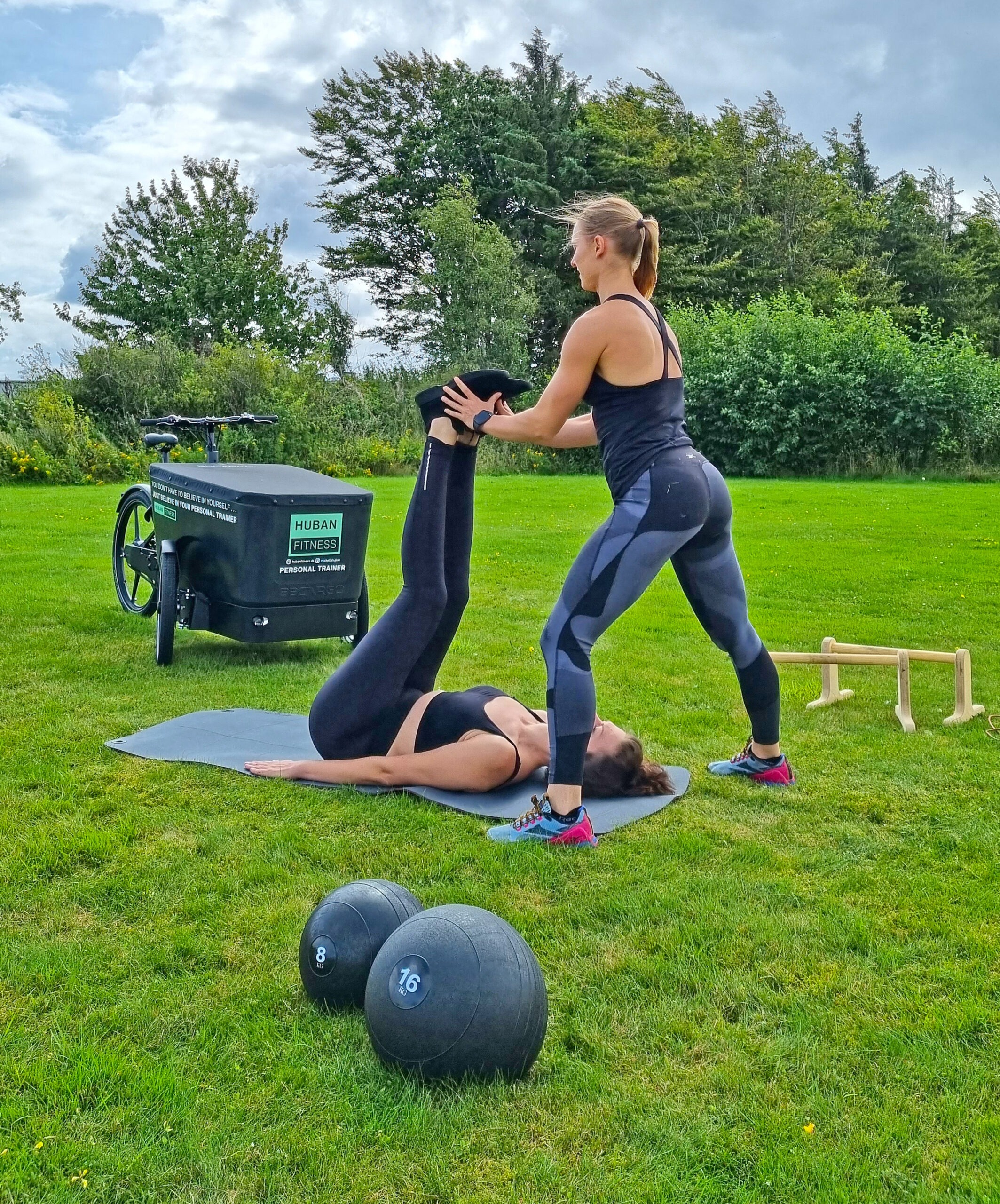 Michella outside workout with BBCARGO