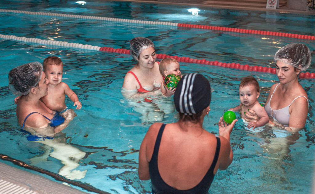 Baby swimming